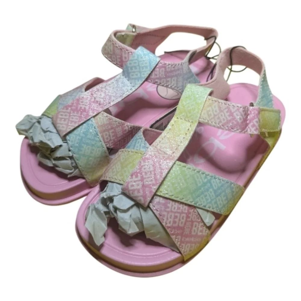 Bebe Little Girl Sandals Sz 11/12 Straps Pink